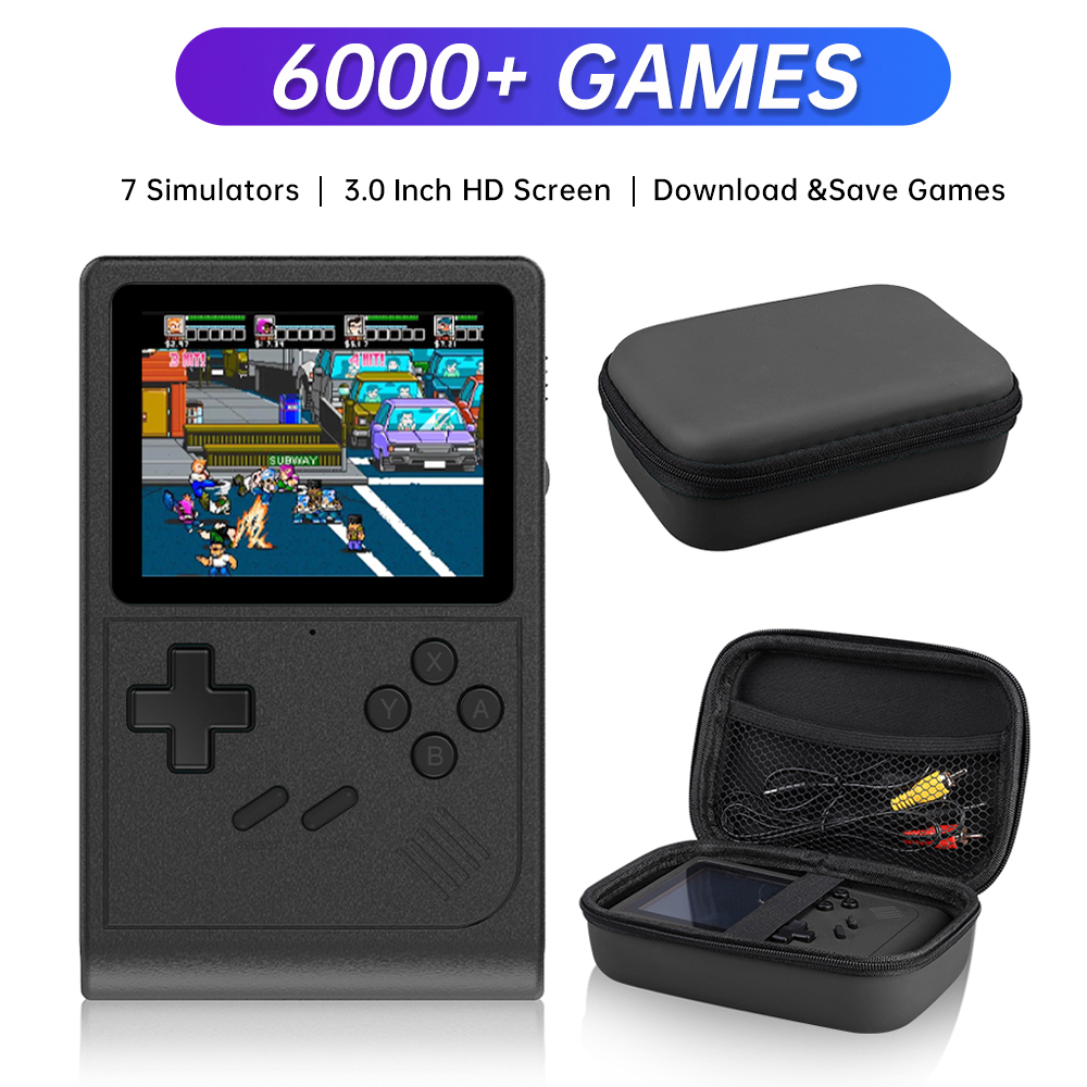 Retro Portable Handheld Game Player 3 Inch Video Console With Games, SFC MD GBA TV Game Console AV Output red