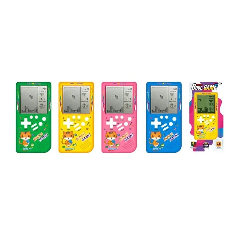 Mini Retro Handheld Brick Game Console For Kids yellow