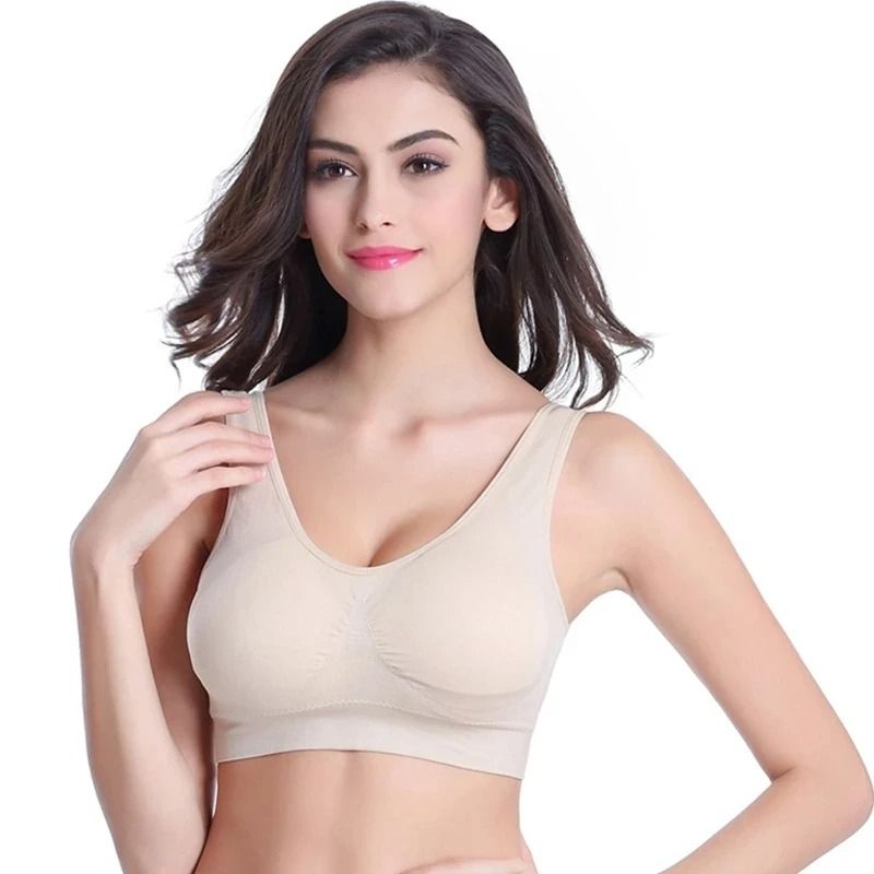 Plus Size Seamless Sports Bra Set With Pads Wireless Comfort Fit i 2xl