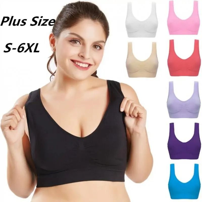 Seamless Padded Sports Bra For Women Running Yoga Workout Gym Fitness Top xl light Purple