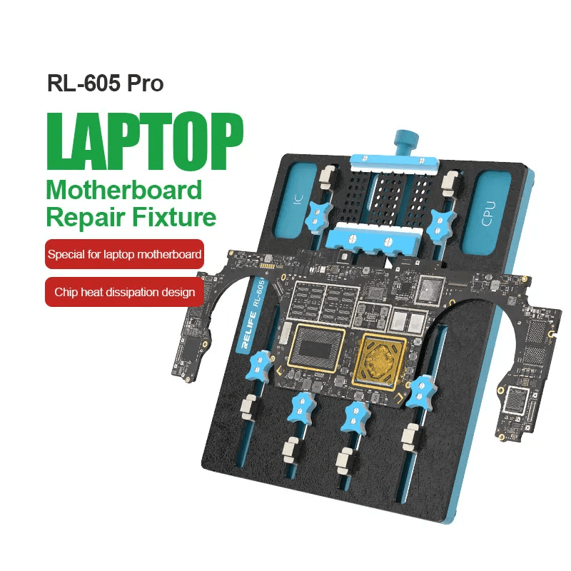RL 605 Pro Motherboard Repair Station: 360 Rotating Fixture For Laptop Chip Removal, BGA Soldering & Glue Fixing RL 605 Pro Motherboard Repair Station: 360 Rotating Fixture For Laptop Chip Removal, BGA Soldering & Glue Fixing
