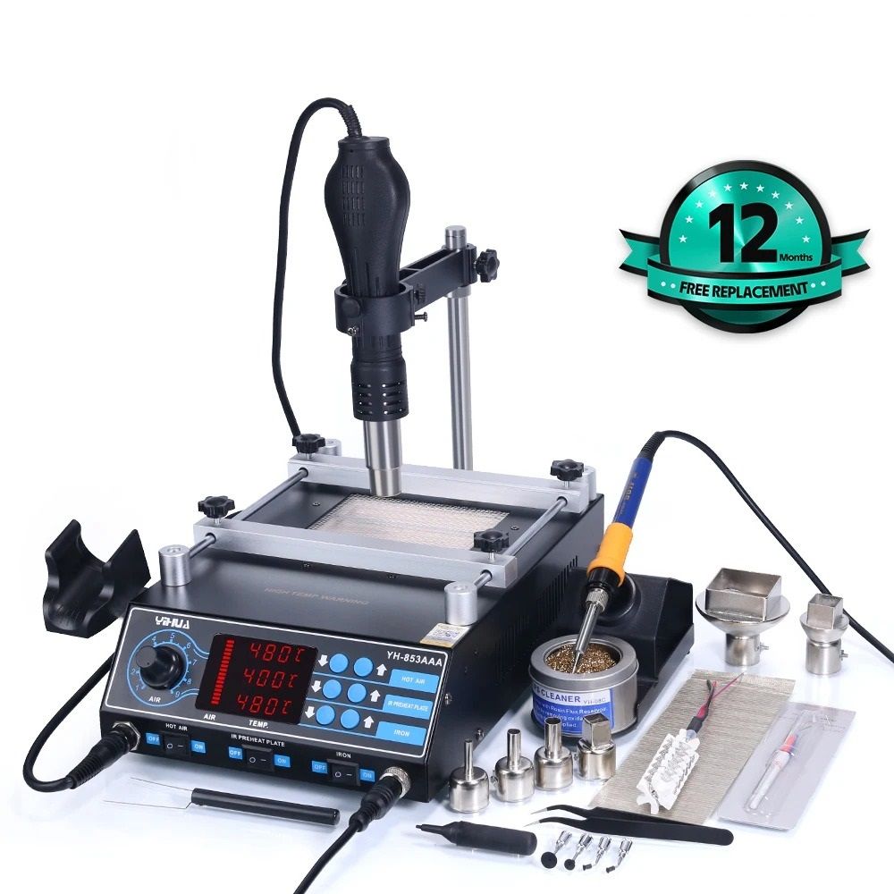 1200 W Preheating Rework Station With Hot Air And Soldering Iron 110 127v Us