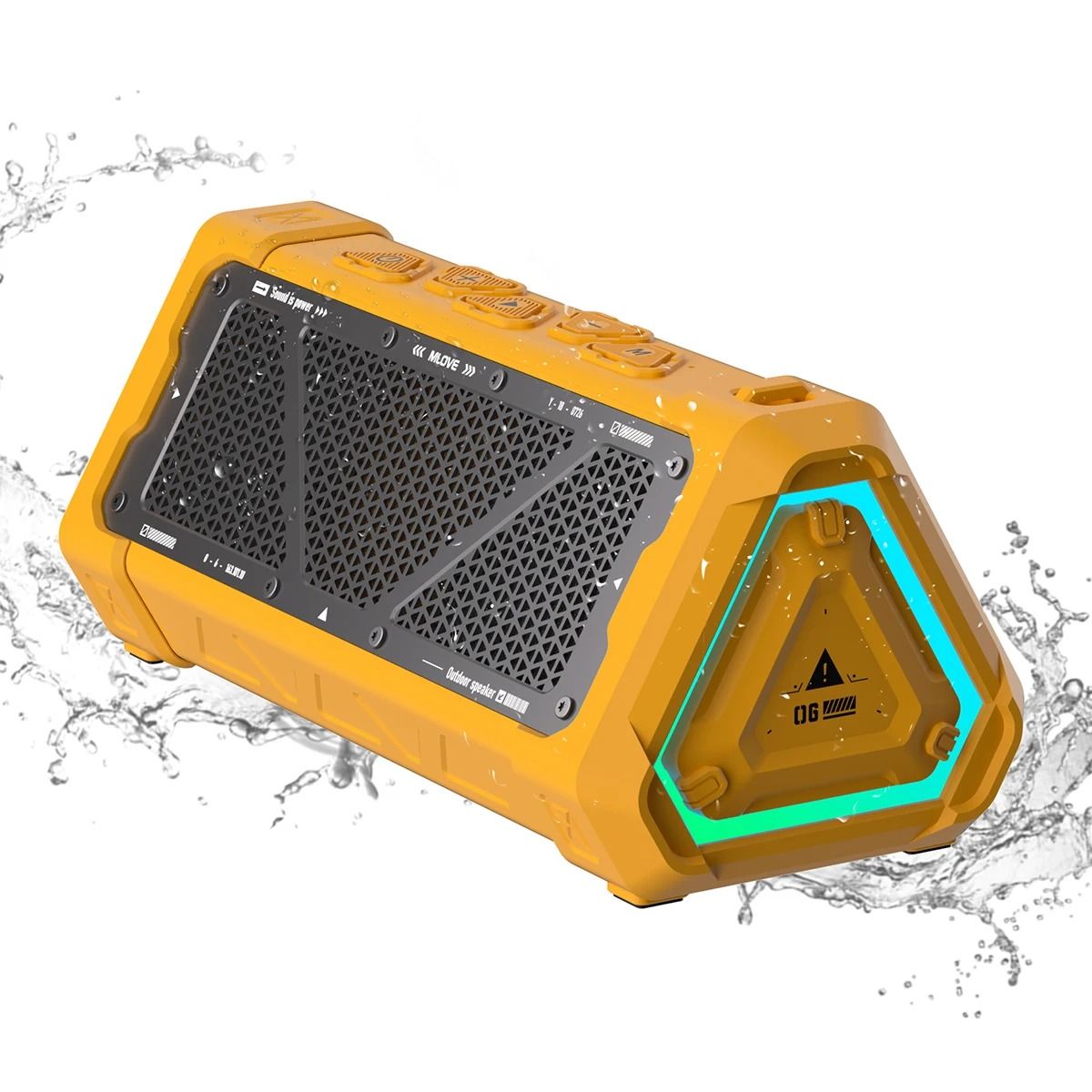 Mlove P3 Outdoor Bluetooth Speaker 40W Waterproof yellow