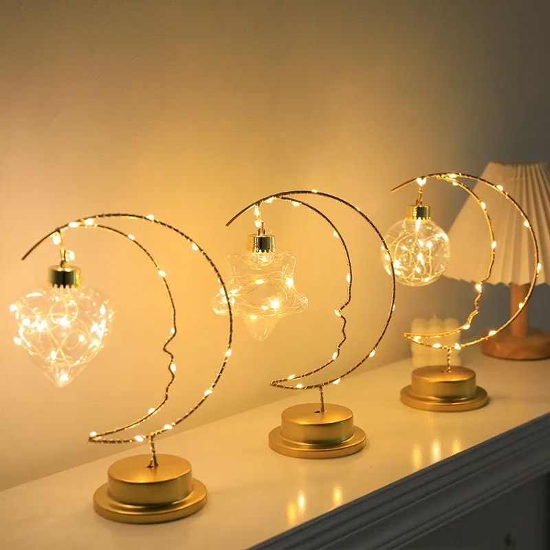 Home Decoration Star Moon LED Light Indoor Night Lamp round Ball