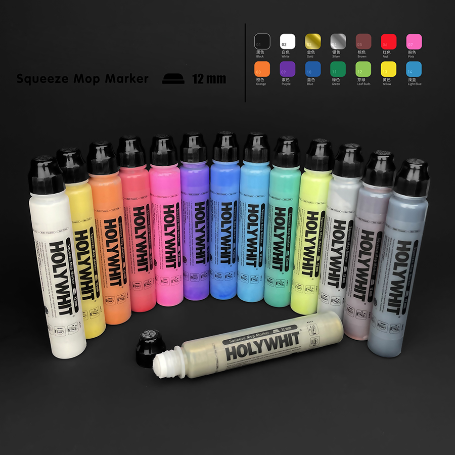 50ml Paint Pen, Oil Based Paint Markers For Rock Painting, Graffiti, Wall Art, Waterproof Permanent Marker Pen For Craft fluorescent Yellow