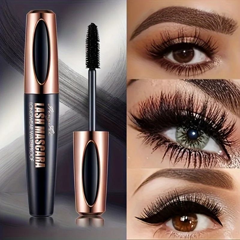 4D Lash Mascara Waterproof Smudge Proof Long Lasting Black Mascara For Voluminous Natural Lashes 4D Lash Mascara Waterproof Smudge Proof Long Lasting Black Mascara For Voluminous Natural Lashes