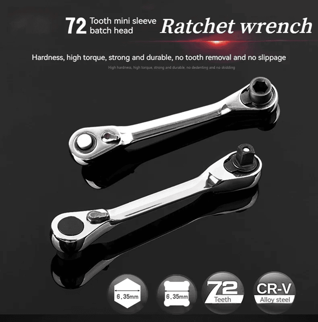 Compact 2in1 Ratchet Wrench And Screwdriver Bit Set Compact 2in1 Ratchet Wrench And Screwdriver Bit Set