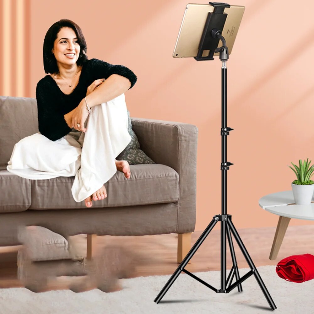 Tablet Tripod Floor Stand, Adjustable Mount Support 4 13 Inch, Lazy Holder Bracket For IPad Pro Air, Huawei Xiaomi Tab Tablet Tripod Floor Stand, Adjustable Mount Support 4 13 Inch, Lazy Holder Bracket For IPad Pro Air, Huawei Xiaomi Tab