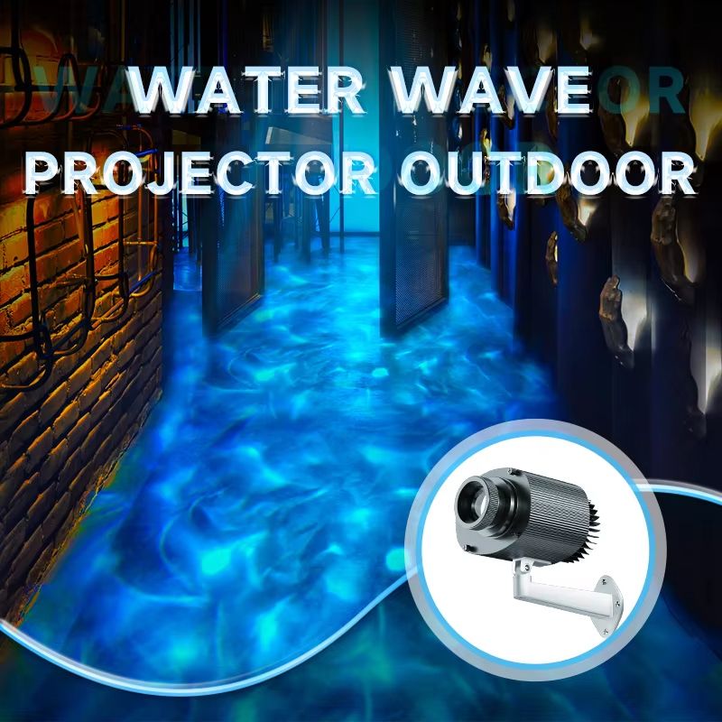 OceanWave Outdoor Waterproof Projector Dynamic Water Wave Effect Light With Gobo Slide Projection medium Blue Color 60w Waterproof