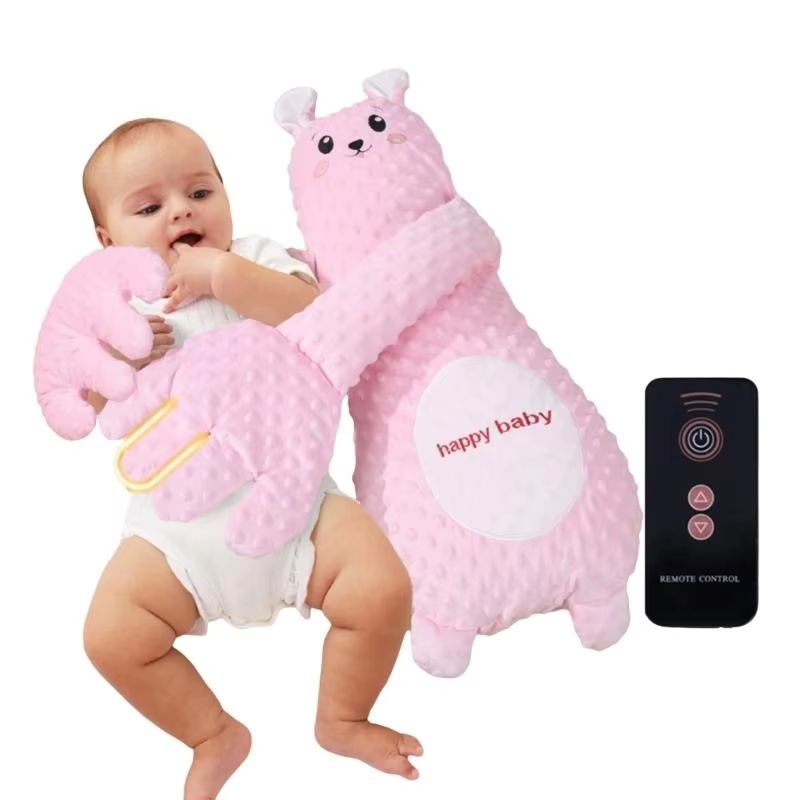 Infant Soothing Patting Hand Toy With Remote Control For Baby Sleep pink Rabbit