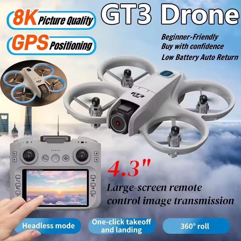 GT3 8K Professional GPS Drone With Obstacle Avoidance And Brushless Motor gt3 4k 1b