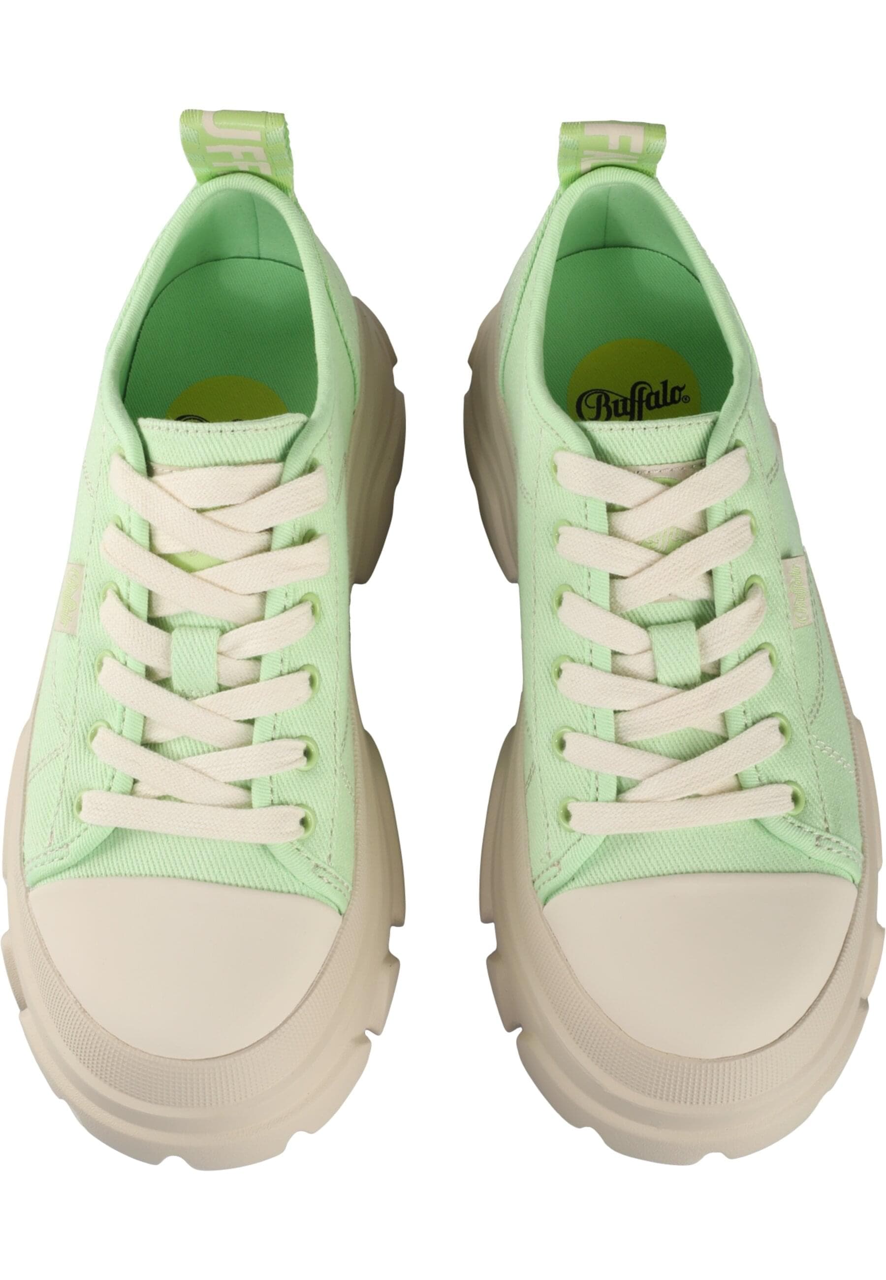 Trainingsschuh BUFFALO "Buffalo CADE LACE UP LO", Damen, Gr. 36, lime, unifarben, Schuhe