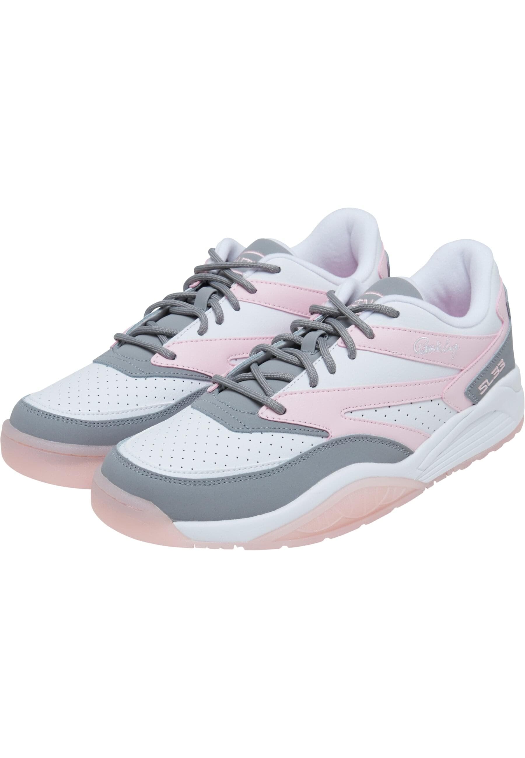 Trainingsschuh EWING "Ewing EWING SL 33 Valentine`s Day", Damen, Gr. 10.5, wild dove, cherry blossom, weiß, Leder, Schuhe