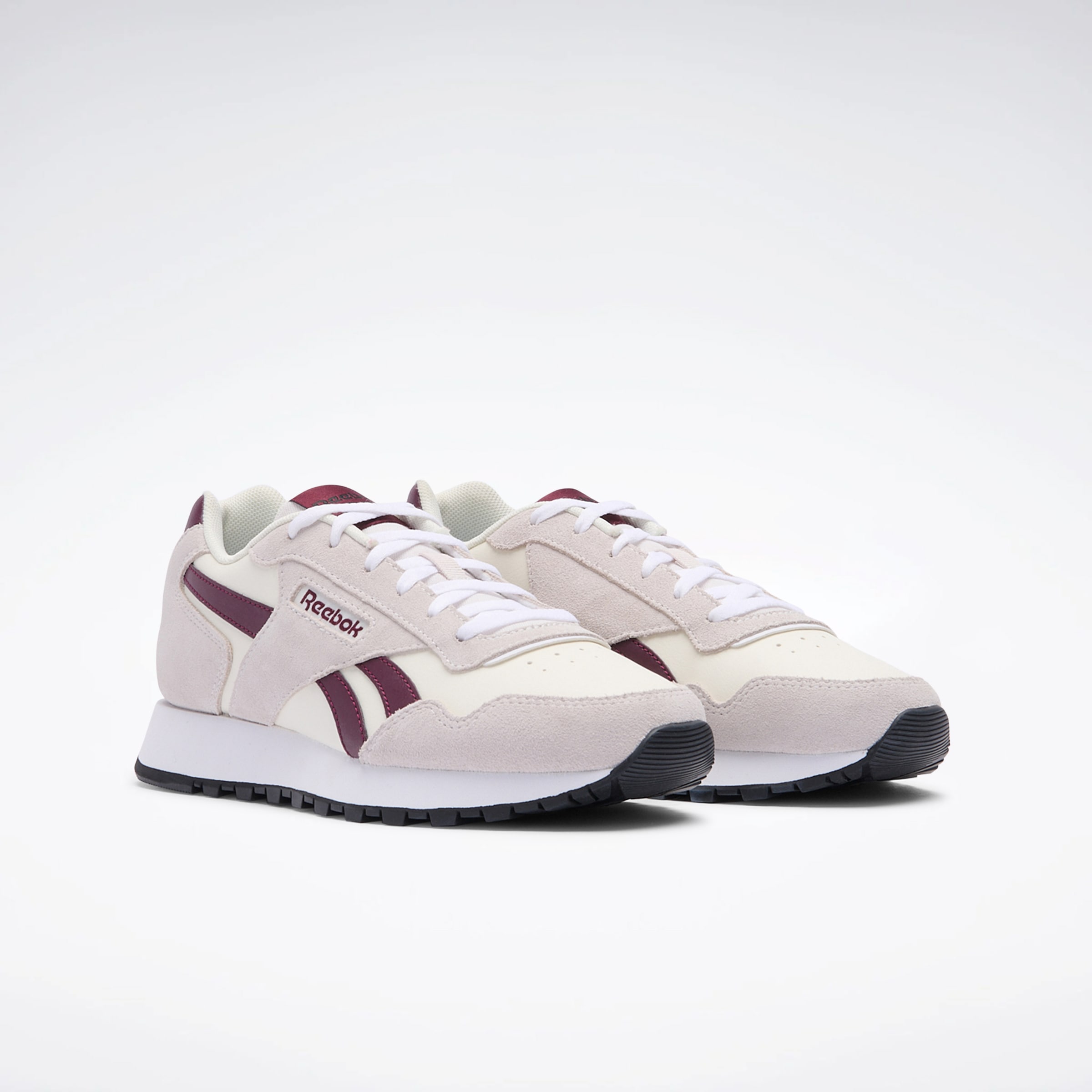 Sneaker REEBOK CLASSIC "REEBOK GLIDE", Damen, Gr. 37, chalk, luxe grau, schwarz cherry, Leder, Synthetik, Schuhe Sneaker
