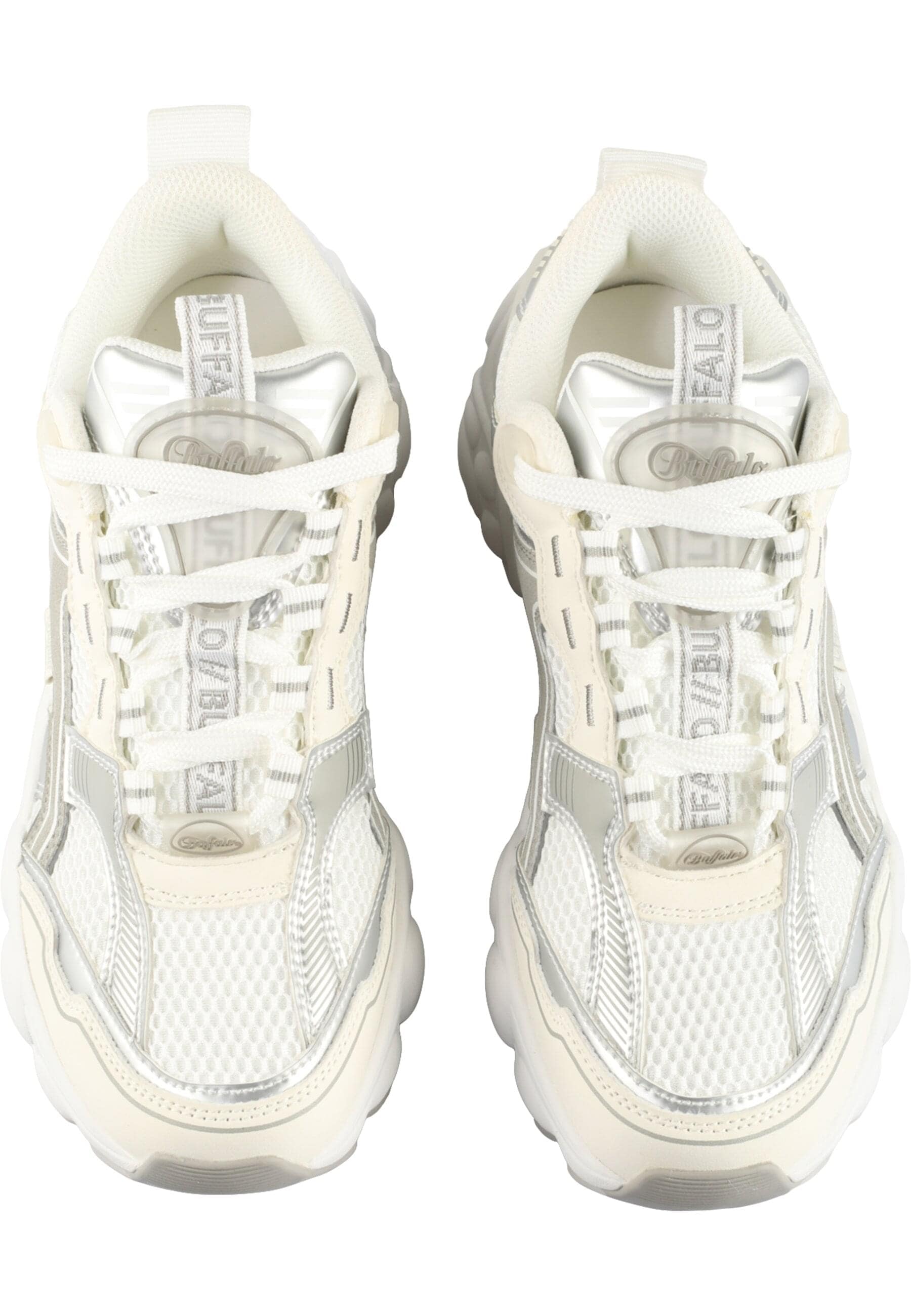 Trainingsschuh BUFFALO "Buffalo CLD RUN JOG", Damen, Gr. 39, cream, grau, silber, Schuhe