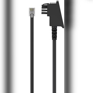 Goobay 68536 TAE-F-Anschlusskabel (Universal-Pin Out), 6 m, Schwarz - TAE-F-Stecker > RJ11/RJ14-Stecker (6P4C) Image