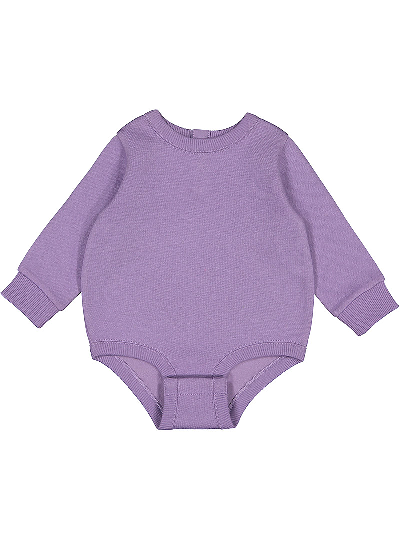 Rabbit Skins 3421 Infant Fleece Bodysuit in Lavender size 18M | Cotton/Polyester Blend