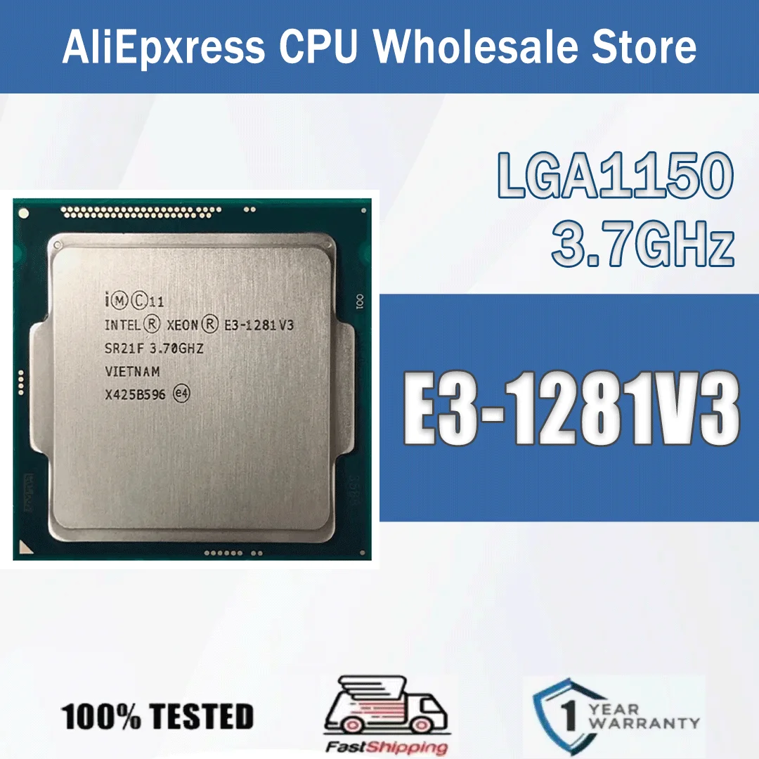 Intel Xeon E3-1281V3 3,7 GHz Quad-Core Acht-Thread 8M 82W E3 1281 V3 Computer CPU Prozessor Server E3 1281V3 FC-LGA12C LGA 1150