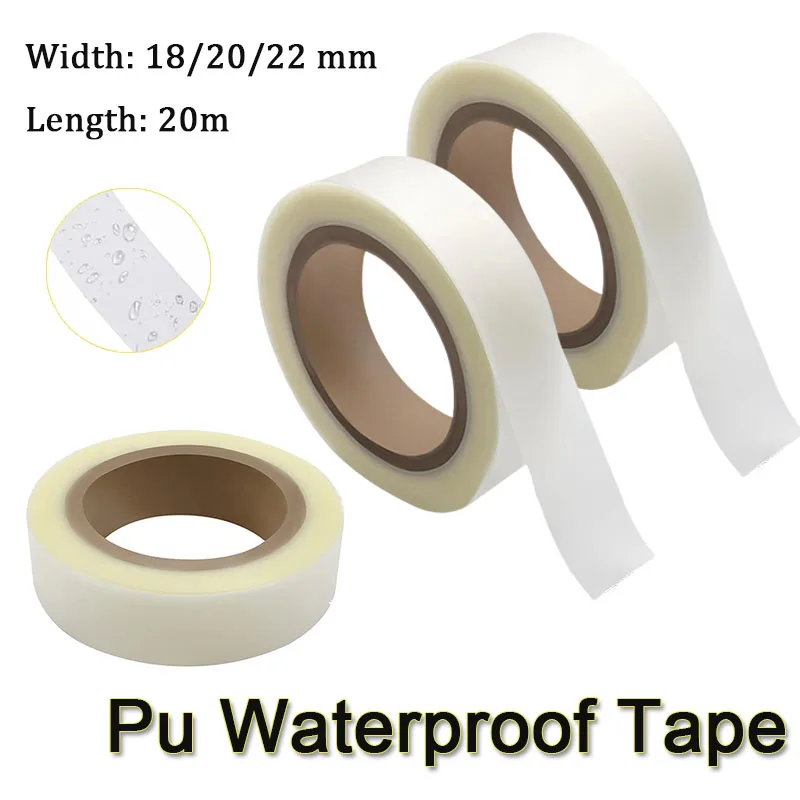 20 m/Rolle 18/20/22 mm wasserdichtes PU-beschichtetes Stoff-Reparaturband Heißschmelznaht-Dichtungsband Regenmantel Campingzelt Reparaturzubehör