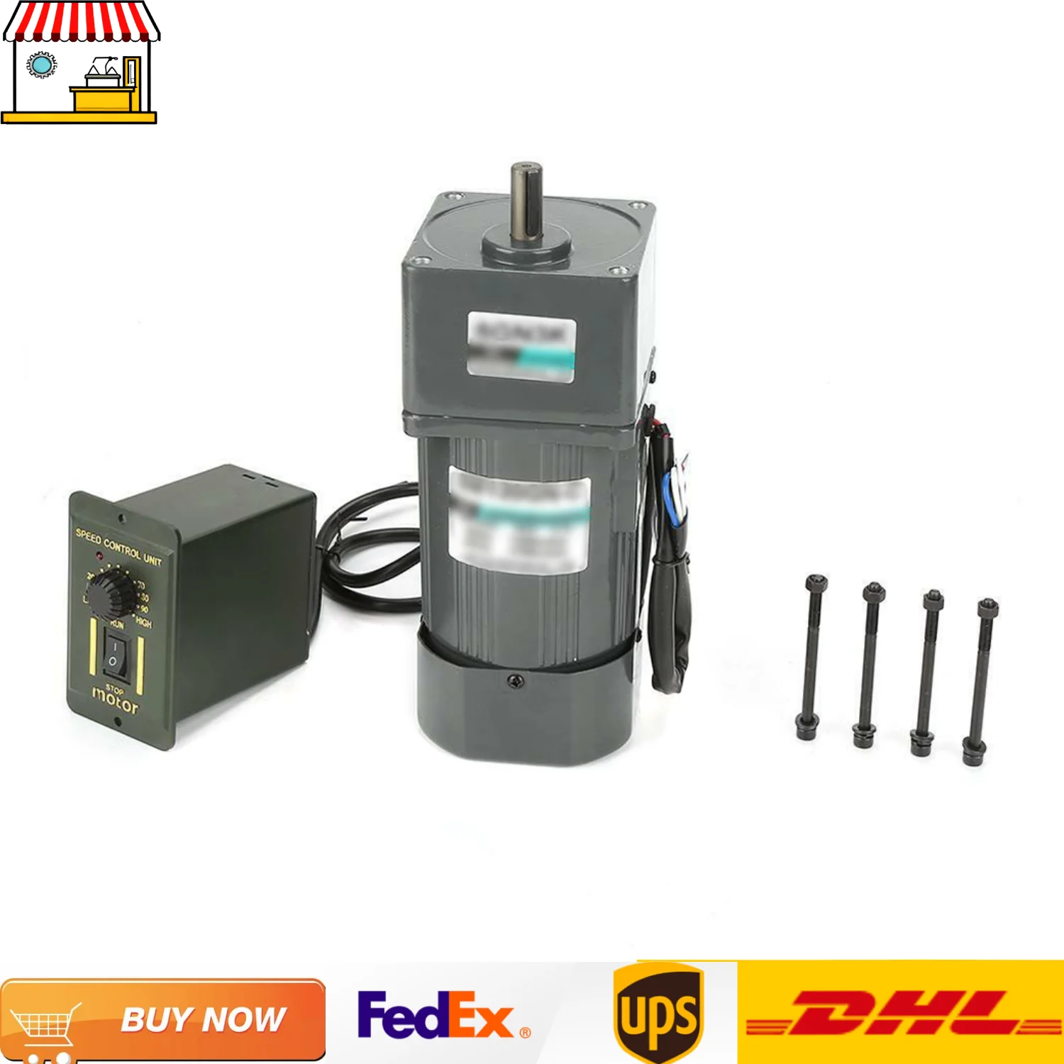 5K 1,2 cm Wellengetriebemotor mit Drehzahlregler | 120-W-Motor für Verpackungsmaschinen mit Drehzahlregler Image