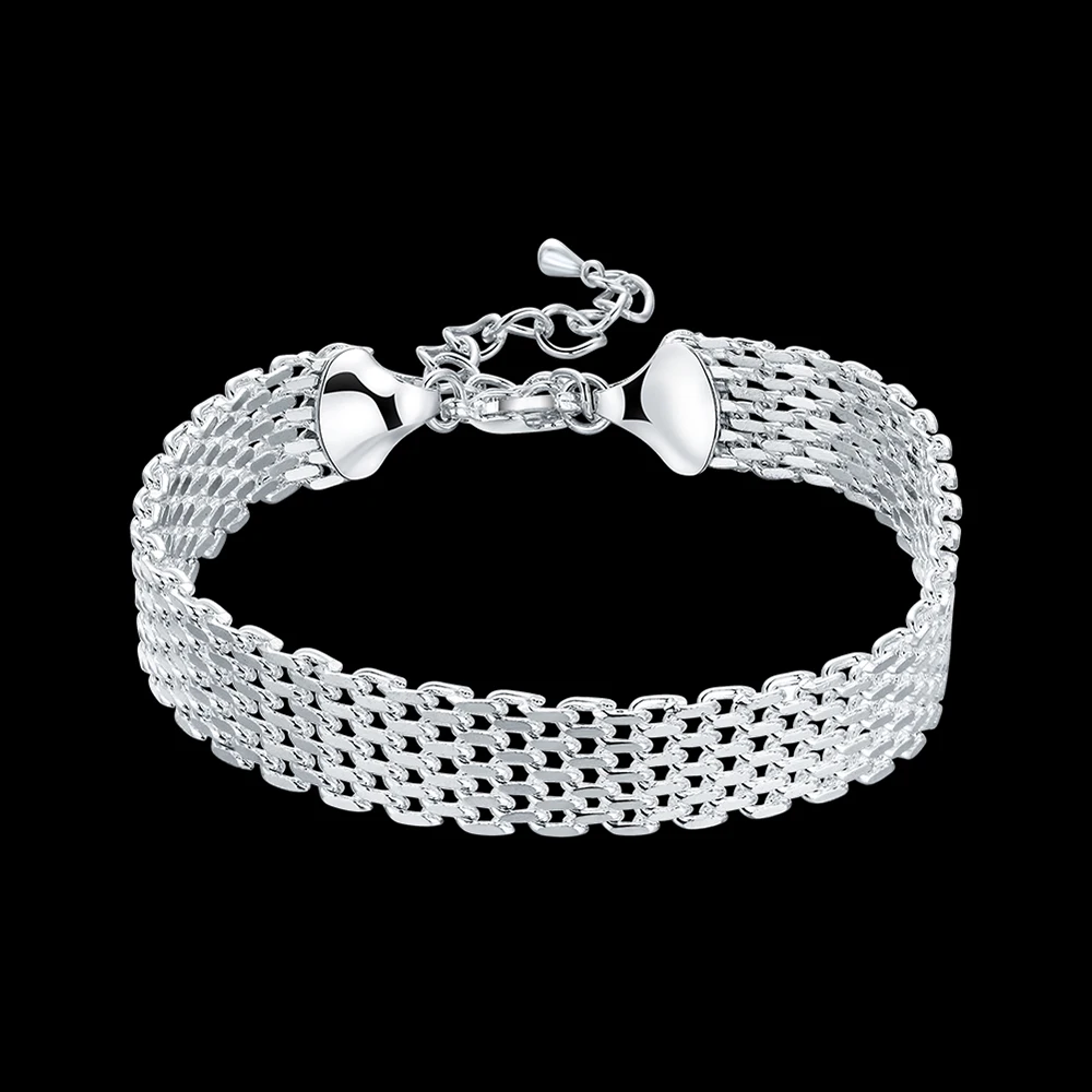 Armbandkette aus 925er-Sterlingsilber, für Damen, Hochzeit, Verlobung, Party, Modeschmuck Image
