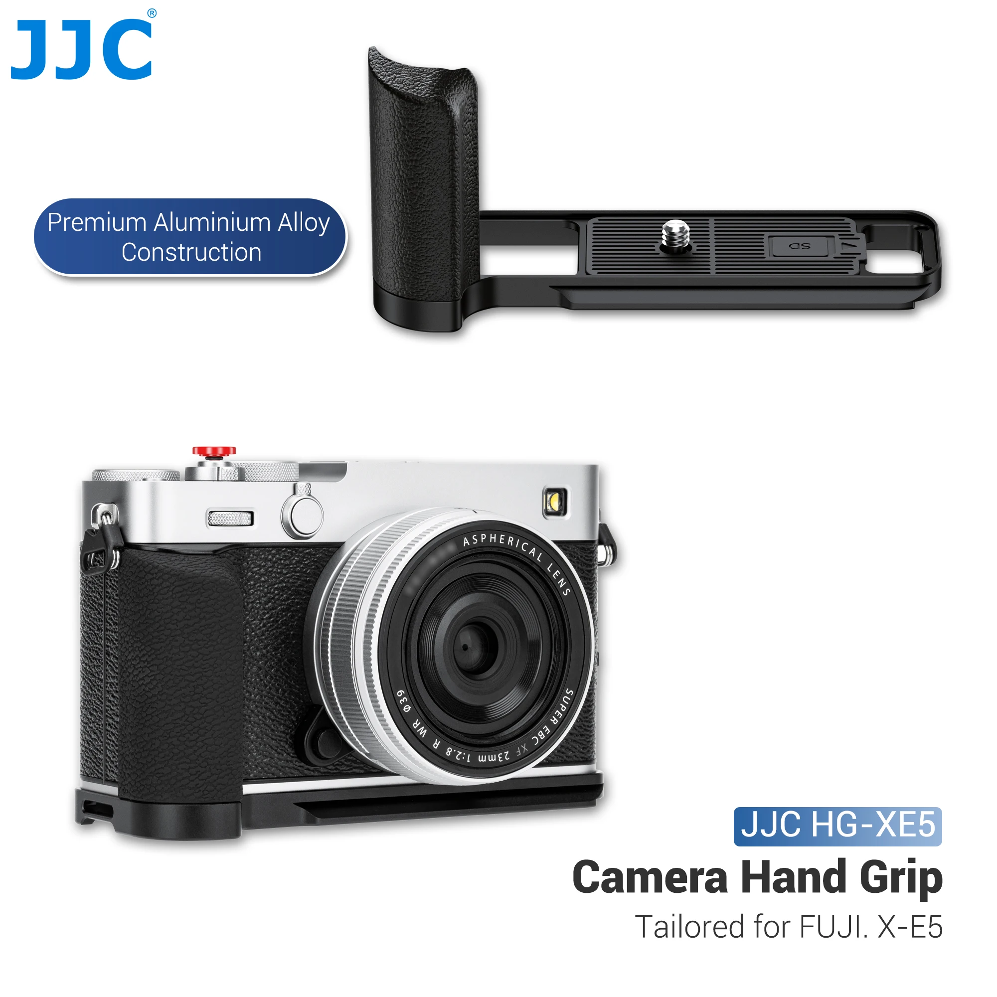 JJC Kameragriff für Fujifilm X-E5 XE5 X E5 Metallgriff Rutschfester Handgriff mit SD-Kartensteckplatz L-Halterung Handgriff mit Arca Swiss Image