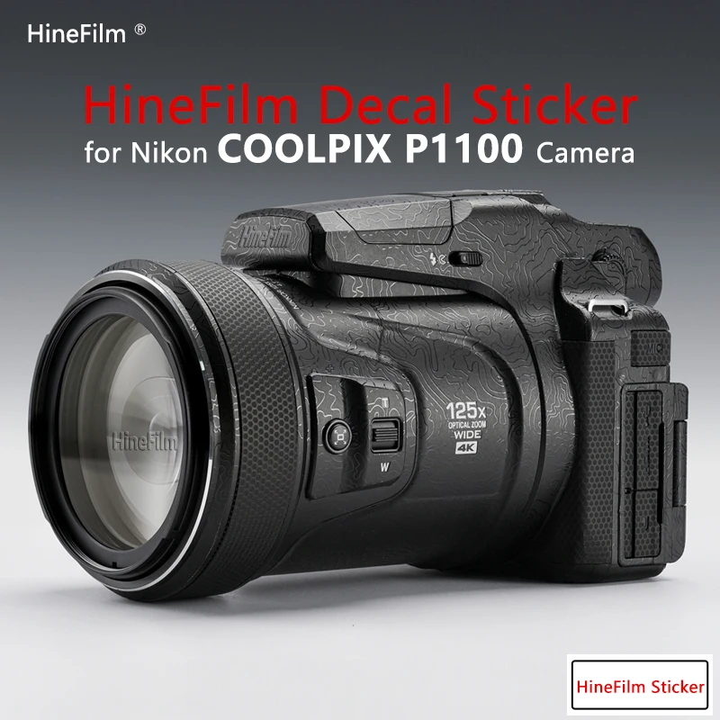 Hinefilm Skin für Nikon COOLPIX P1100 Kamera Aufkleber Haut für Nikon P1100 Aufkleber Kamera Schutzhülle Haut Nikon P1100 Schutzfolie