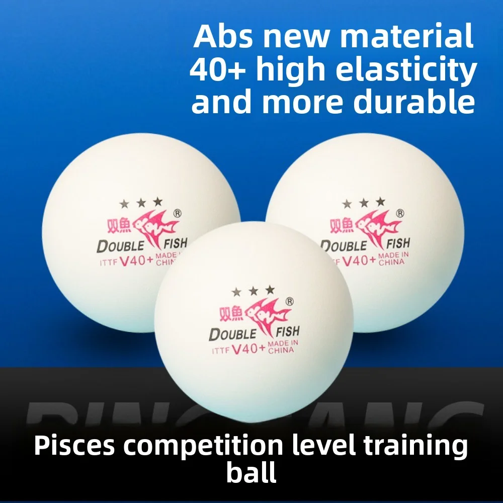 DOUBLE FISH V40+ 3-Star ITTF Approved Seamed ABS Table Tennis Balls New Material 36 Count Ping Pong Balls for Table Tennis