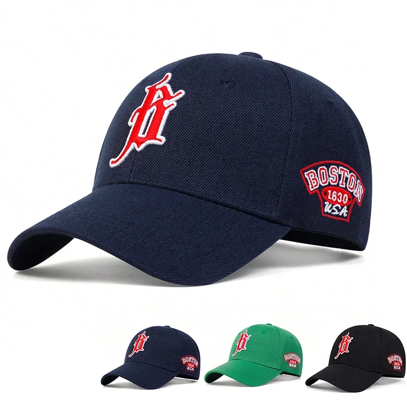 Berretti da baseball unisex con ricamo lettera B Primavera e autunno Cappelli casual regolabili per esterni Cappello per protezione solare Berretto sportivo