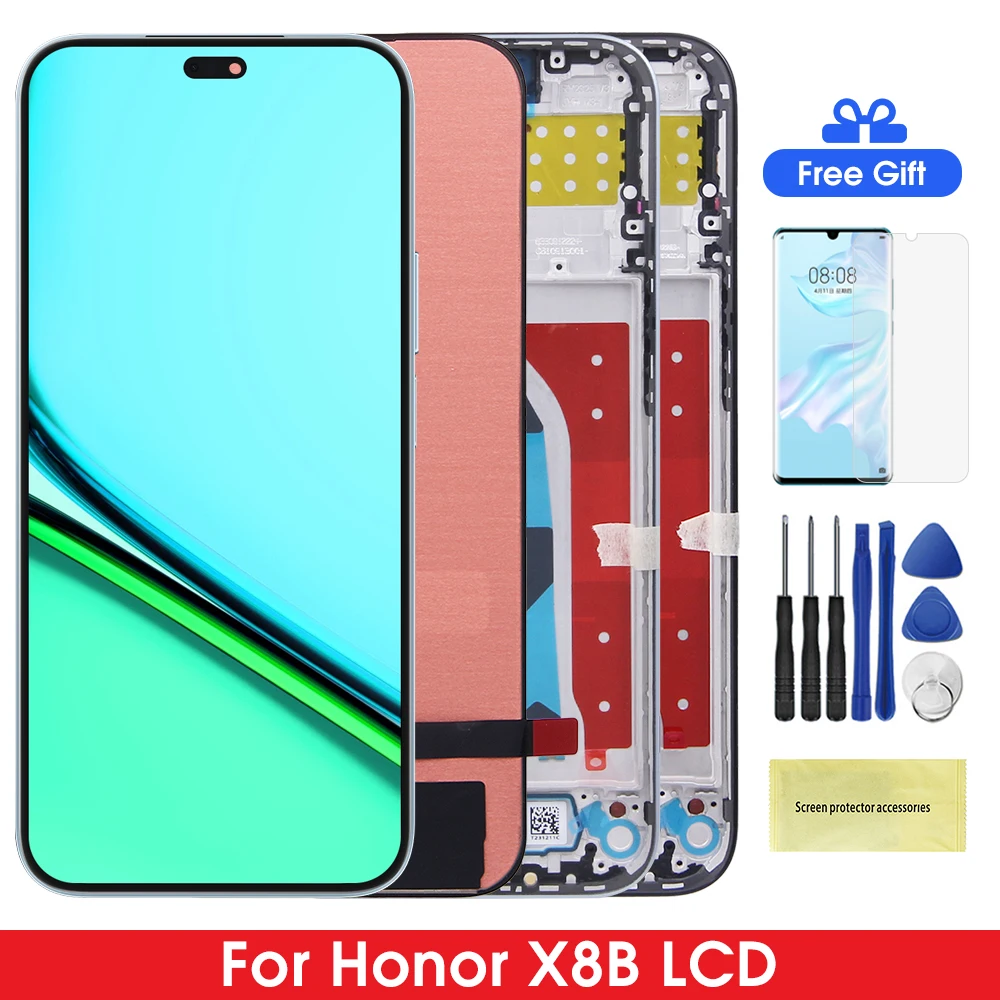 6,7 "AMOLED Für Honor X8B LCD LLY-LX1, LLY-LX2, LLY-LX3 Display Touchscreen Digitizer Montage, Für Honor X8B Display 100% Test Image