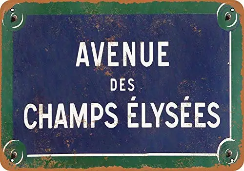 Fsdva Metallschild – Avenue des Champs Elysees – Retro-Wanddekoration, Heimdekoration Image