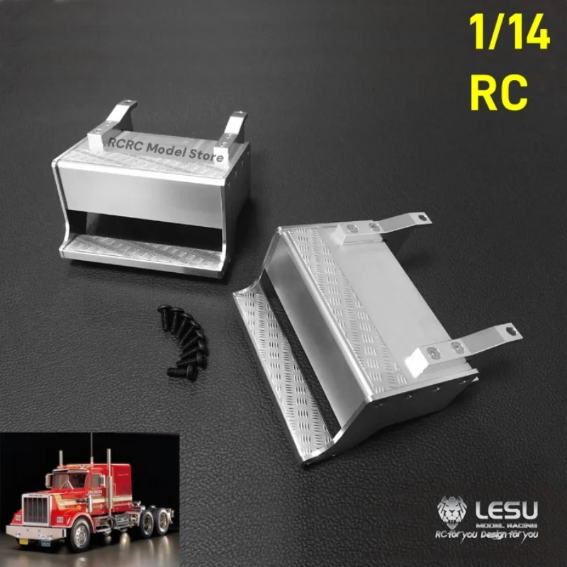 1 paar LESU RC Spielzeug Lkw Metall Pedal Werkzeug Box Für Tamiya King Hauler 1/14 Traktor Lkw Modell Teile Spielzeug Zubehör G-6066