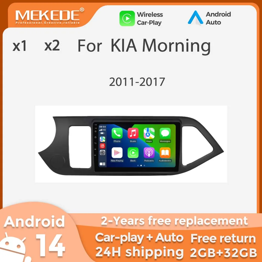 9-Zoll-HD-Bildschirm Android All in One für KIA Morning 2 Picanto 2011-2017 Autoradio Drahtlose Carplay Auto Navigation GPS WIFI BT Image