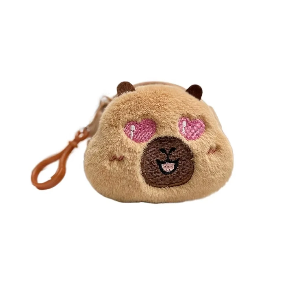 Neue Kreative Capybara Anime Plüsch-Geldbörse Schlüsselanhänger Modische Kawaii Mini-Geldbörse Cartoon-Taschenanhänger Geburtstagsgeschenke