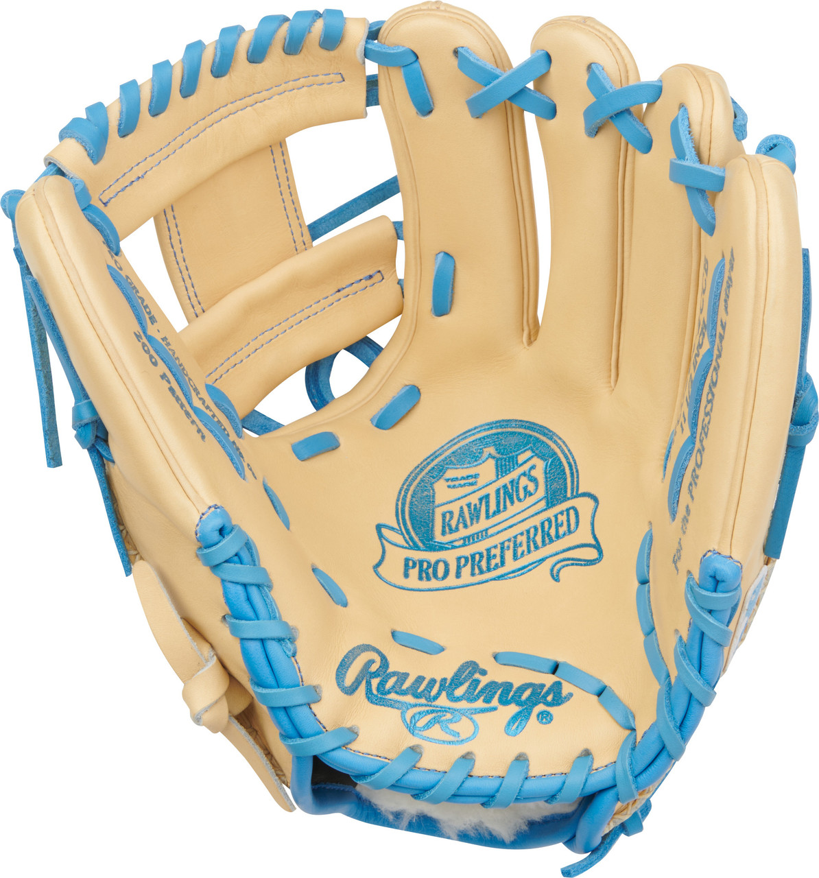 Rawlings Pro Preferred Pro I Web 11.5" Baseball Glove - Right Hand Throw Camel / Columbia Blue
