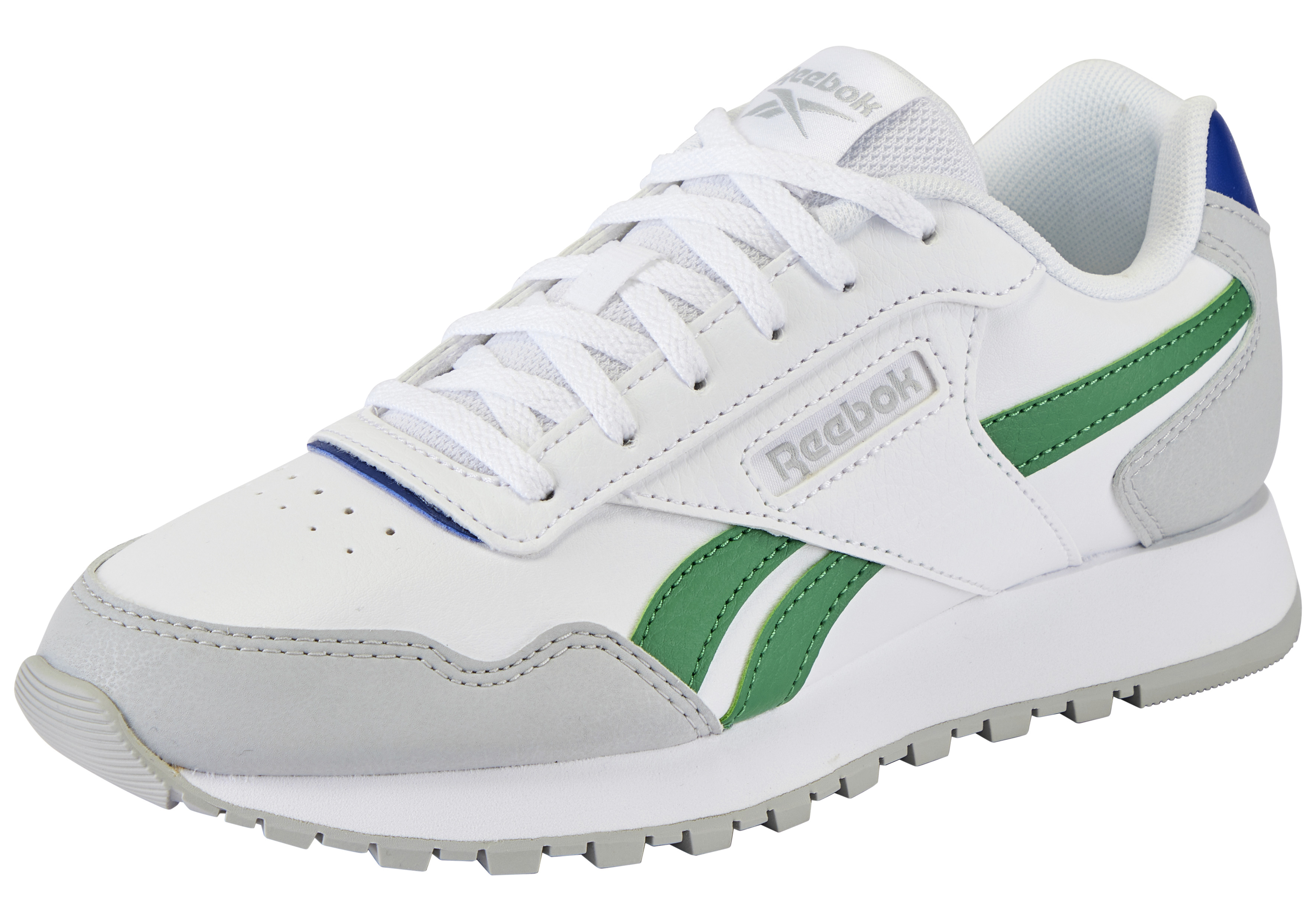 Sneaker REEBOK CLASSIC "REEBOK GLIDE", Damen, Gr. 36, weiß, grau1, classiccobalt, Synthetik, Schuhe Sneaker