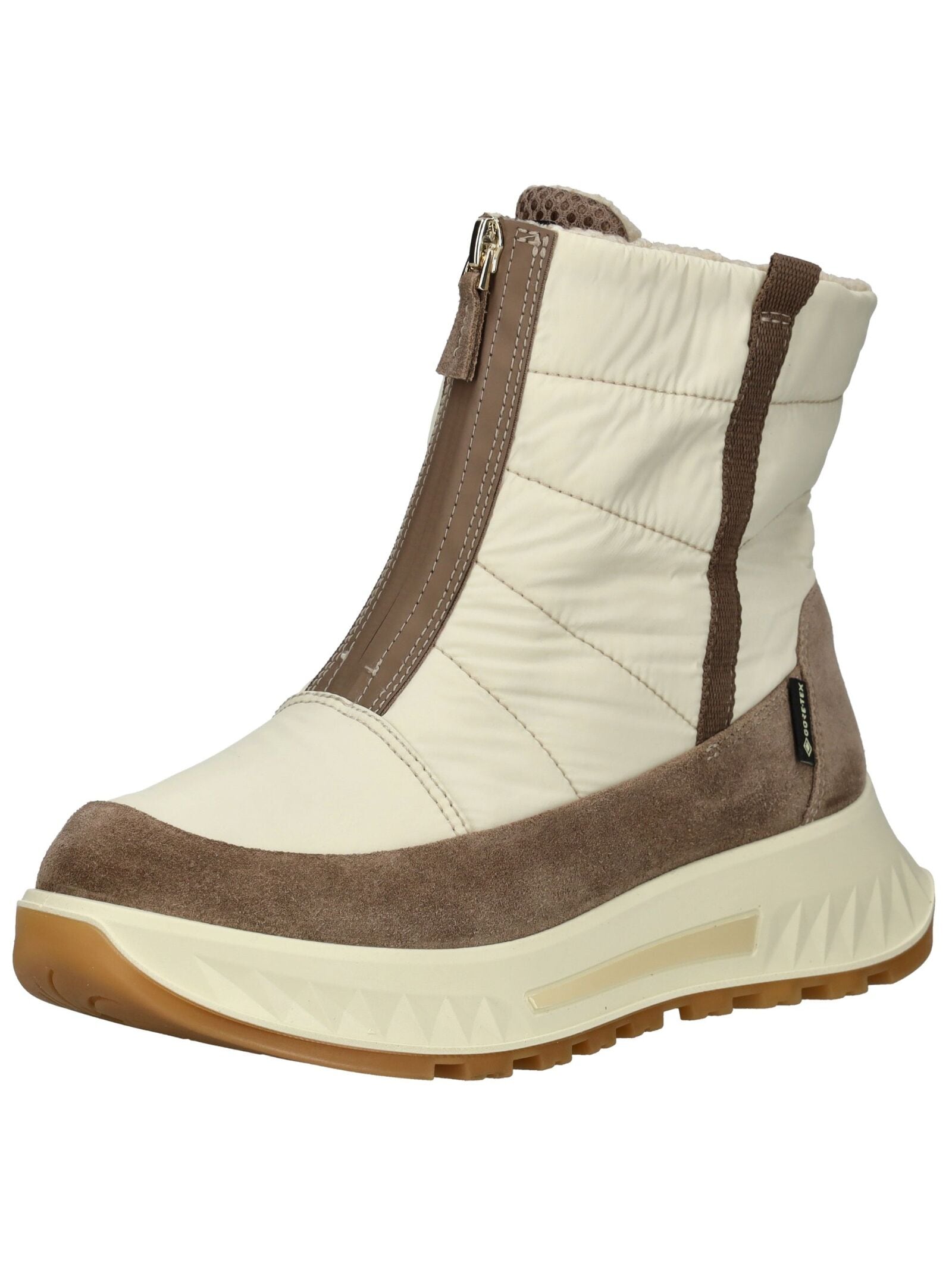 Stiefelette ARA "Ara Stiefelette Lederimitat/Textil", Damen, Gr. 40, weiß, braun, Lederimitat, Textil, Schuhe Stiefelette