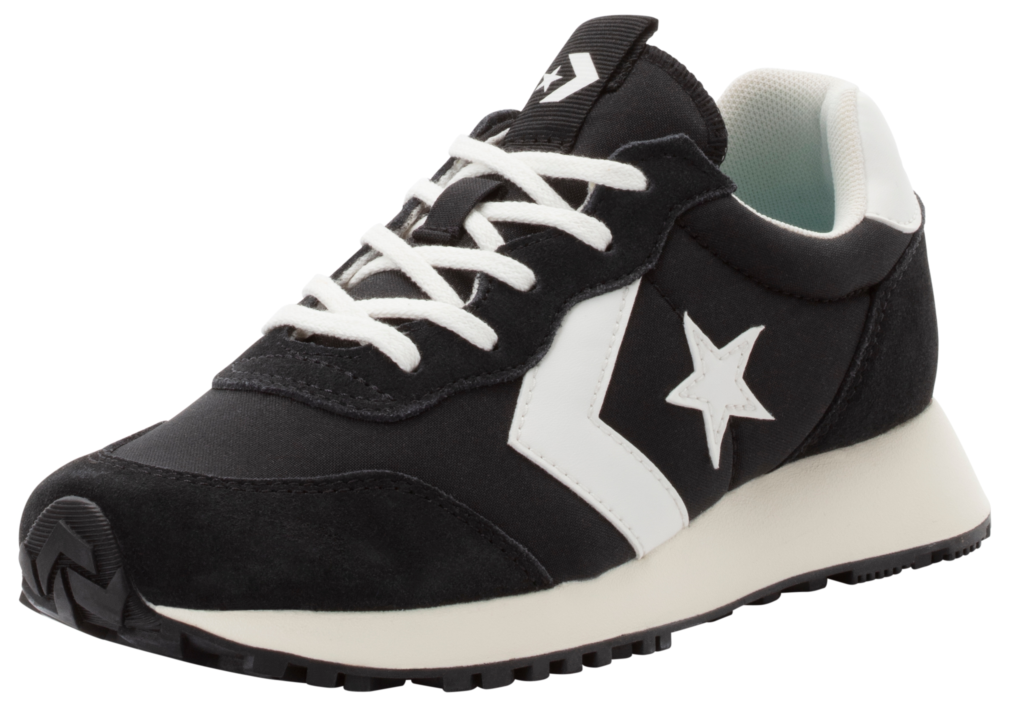 Sneaker CONVERSE "CONVERSE OMEGA TRAINER", Damen, Gr. 38, weiß (schwarz, vintage weiß, egret), Leder, Schuhe Sneaker