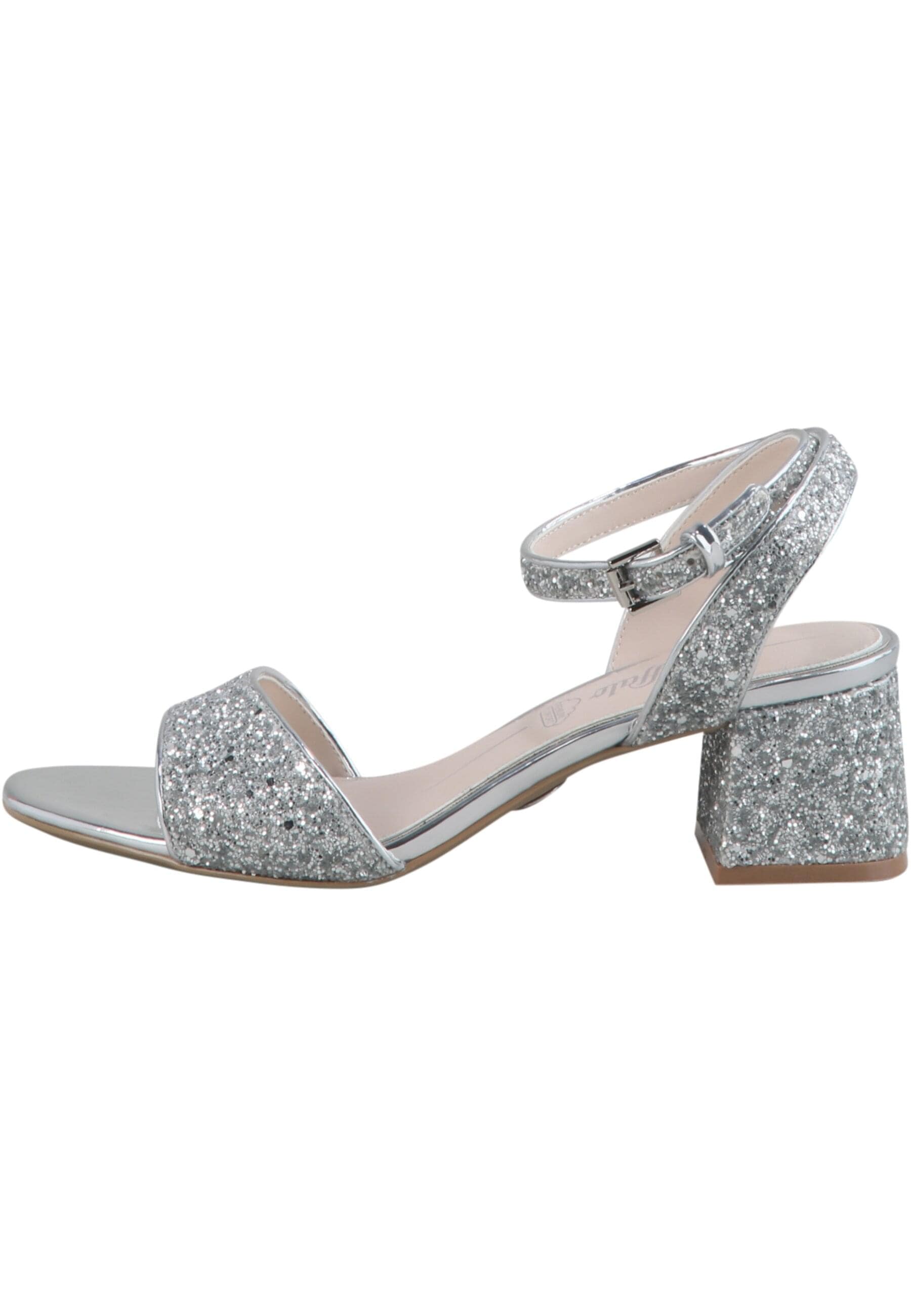 High-Heel-Pumps BUFFALO "Buffalo Damen Buffalo Rainelle Sandal Heel", Damen, Gr. 38, silber, Kunstfaser, unifarben, Schuhe