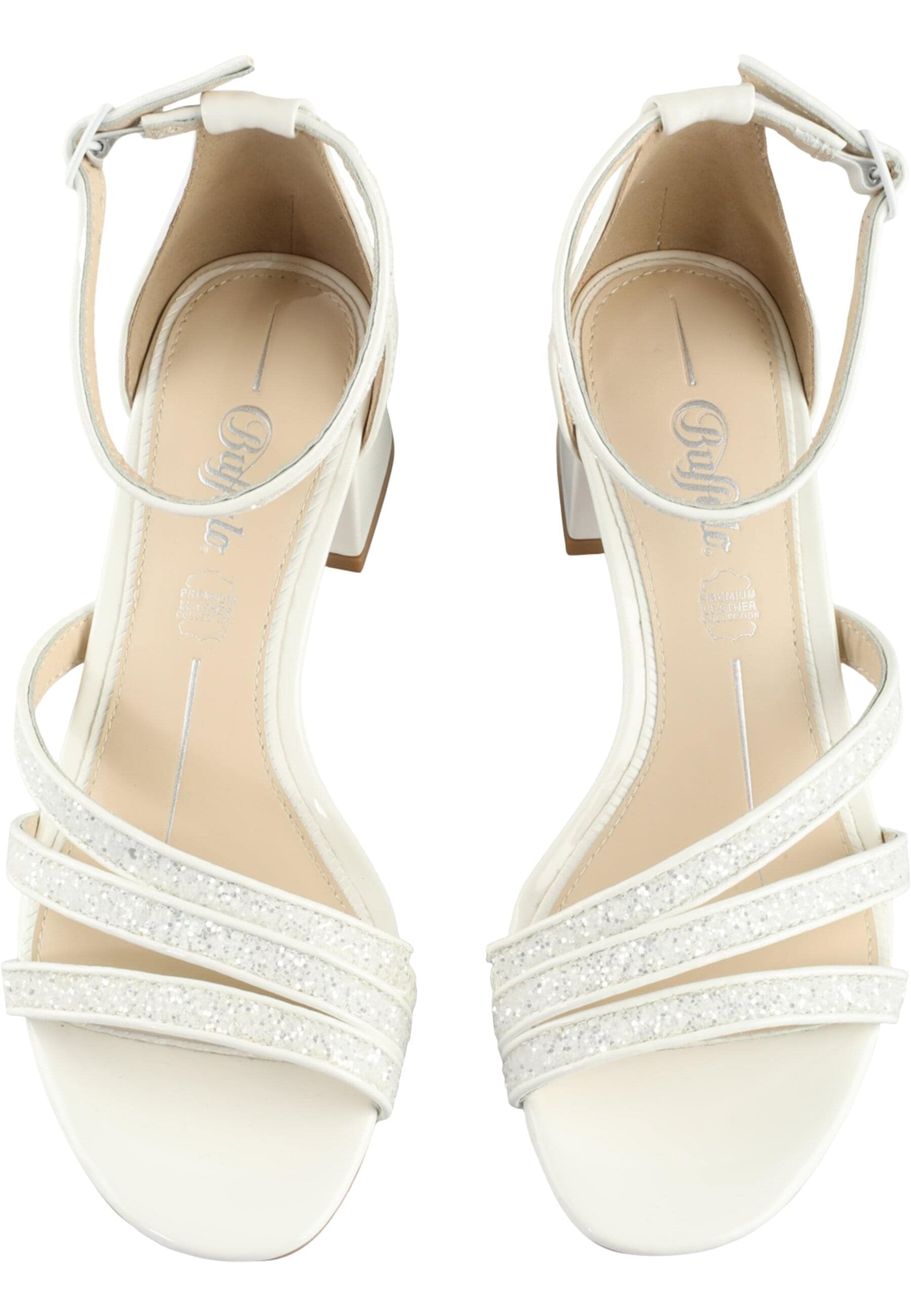 High-Heel-Pumps BUFFALO "Buffalo LUCY GLAM", Damen, Gr. 39, weiß, Polyurethan, unifarben, Schuhe