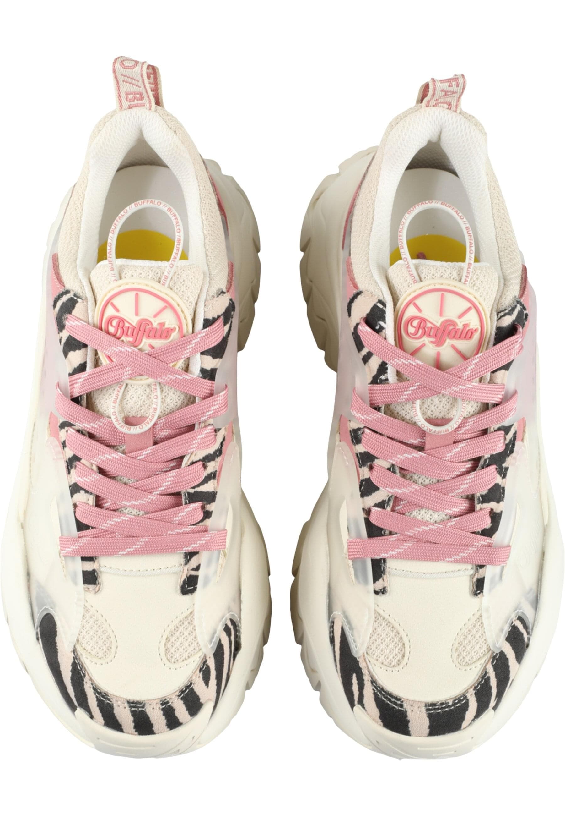 Trainingsschuh BUFFALO "Buffalo TRAIL ONE", Damen, Gr. 38, beige, rose leo, Schuhe