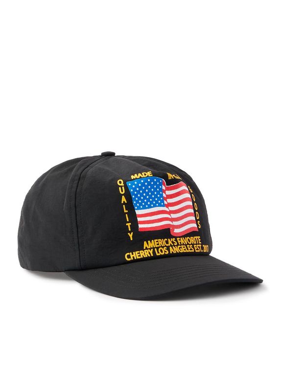 Printed Nylon Baseball Cap - Blue - CHERRY LA Hats