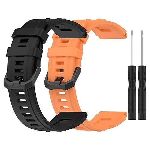 2er Pack Smartwatch-Band Kompatibel mit Amazfit T-Rex Ultra Smartwatch Gurt mit Entfernungswerkzeug Verstellbar Klassischer Verschluss Sportarmband Ersatz Armband Image