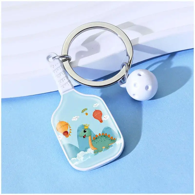 3D Metall Sportlicher Pickleball Schlüsselanhänger für Frauen Schlüsselanhänger Pickleball Schläger Schlüsselanhänger Schlüsselanhänger Schlüsselanhänger Taschenanhänger Image