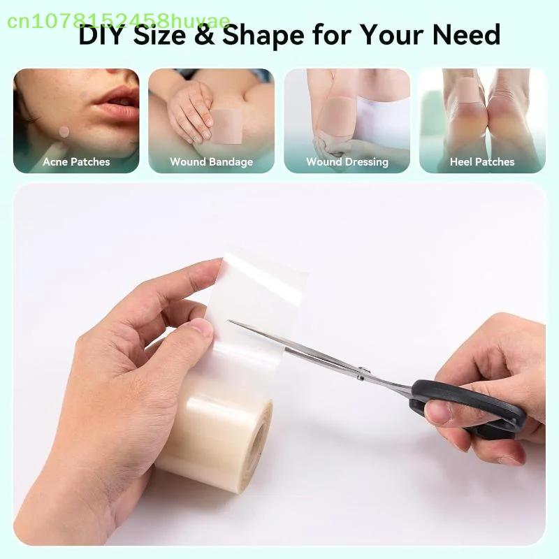 1 Rolle Hydrokolloid-Pflaster-Dressings für eine effektive Wundversorgung. Extra dünnes, weiches, wasserdichtes, selbstklebendes Narbenabdeckungsband Image