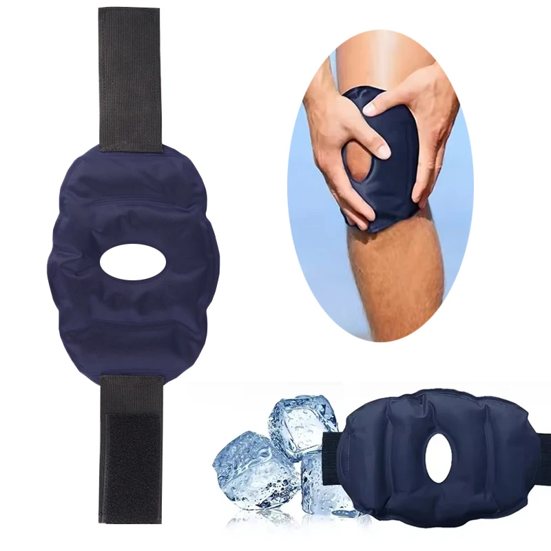 Reusable Cold Packs For Knee Nylon Gel Knee Ice Pack Wrap Adjustable Cold and Hot Compress Gel Pack Knee Health Care