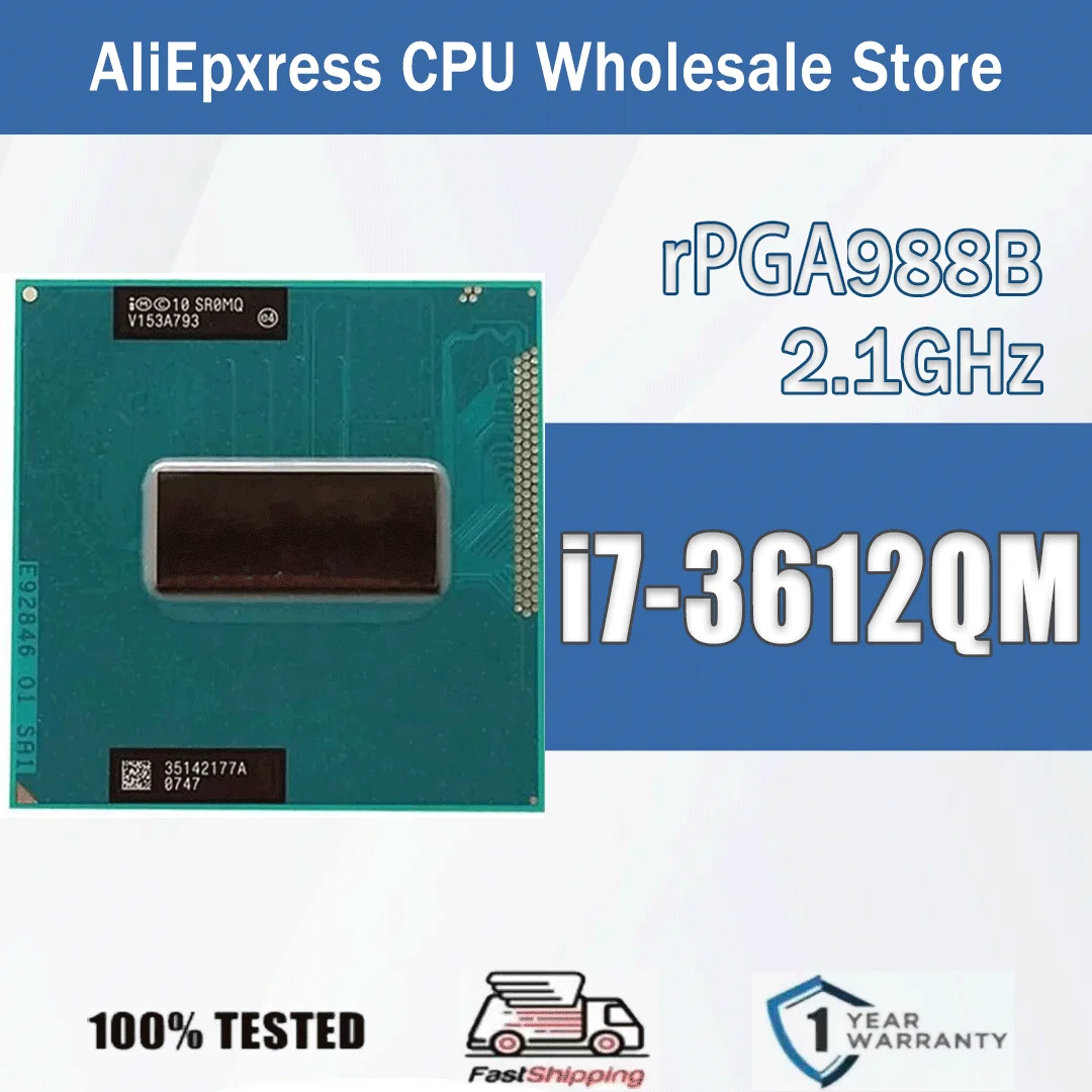 Intel Core i7-3612QMT SR0MQ 2,1 GHz 4 Kerne 8 Threads 6M 35 W i7 3612QM Computer CPU Prozessor Server Sockel G2 / rPGA988B
