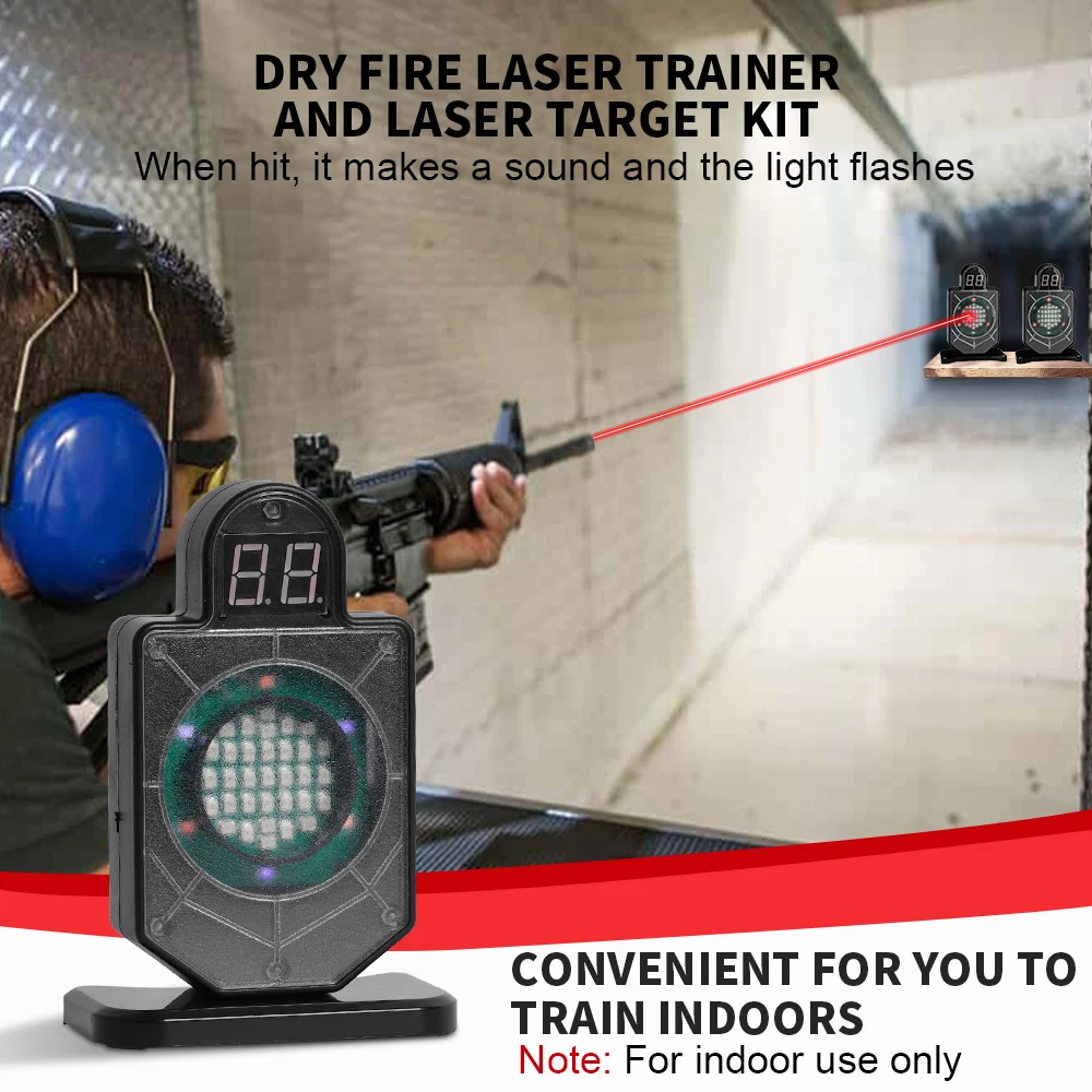 9MM/12GA/38SPL/40S&W Trockenfeuer-Laser-Trainingsset: Hohe Genauigkeit, sofortige Feedback. Perfekte Ihre Schießfähigkeiten sicher im Innenbereich Image