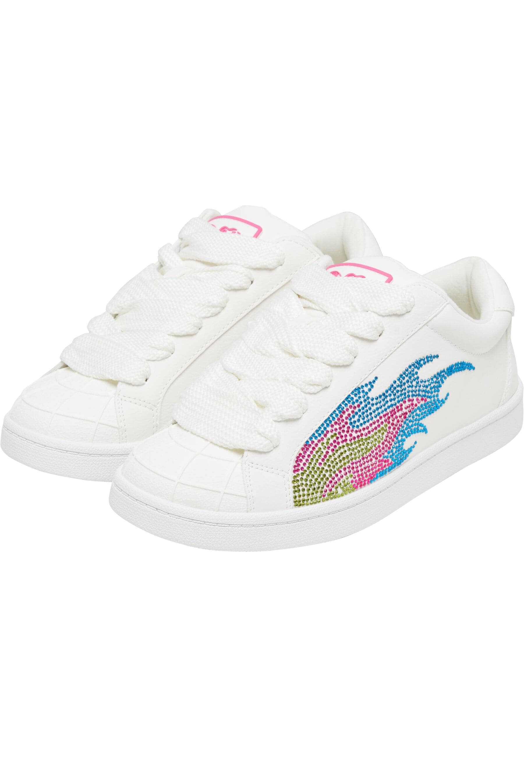 Trainingsschuh BUFFALO "Buffalo LIBERTY GLAM", Damen, Gr. 40, weiß, blau, pink, Polyurethan, Schuhe