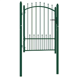 vidaXL Zauntor mit Spitzen Stahl 100x125 cm Grün Image